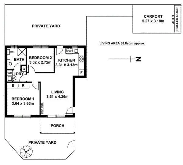 Floorplan of Homely unit listing, 2/28 Woodforde Road, Magill SA 5072