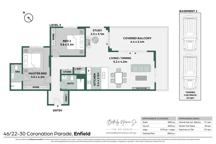 Floorplan of Homely apartment listing, 46/22-30 Coronation Parade, Enfield NSW 2136