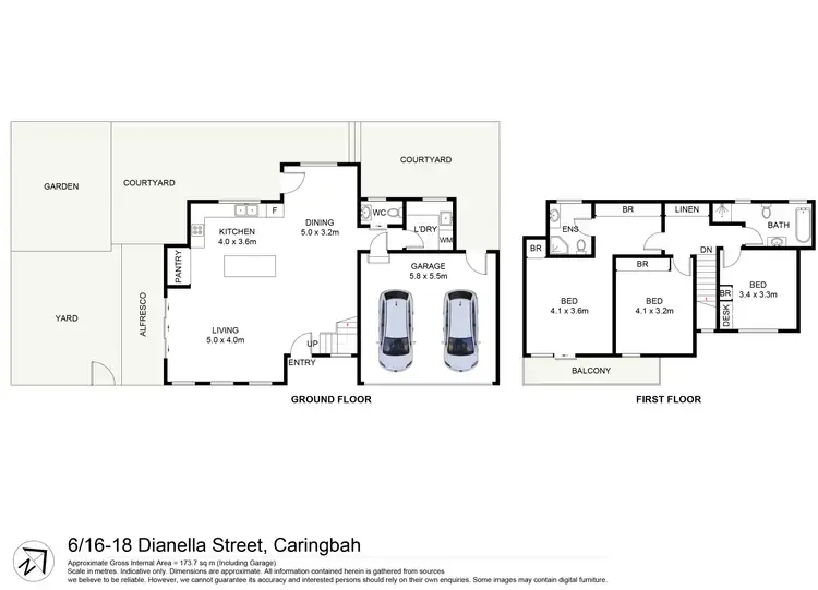 Floorplan of Homely townhouse listing, 6/16-18 Dianella Street, Caringbah NSW 2229