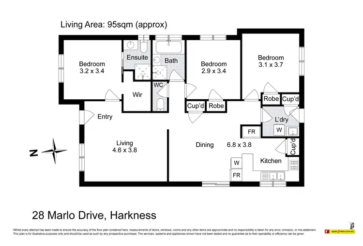 Floorplan of Homely house listing, 28 Marlo Drive, Harkness VIC 3337