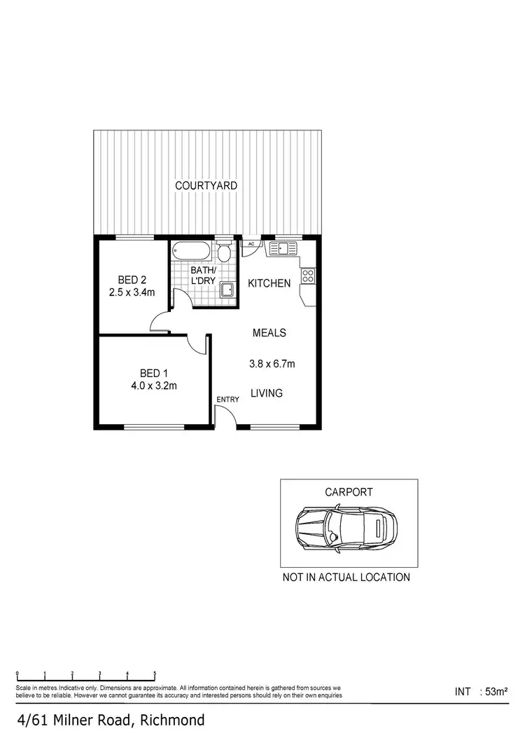 Floorplan of Homely unit listing, 4/61 Milner Road, Richmond SA 5033