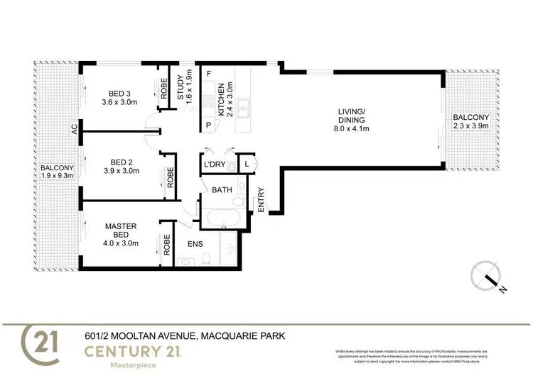 Floorplan of Homely apartment listing, 601/2 Mooltan Avenue, Macquarie Park NSW 2113