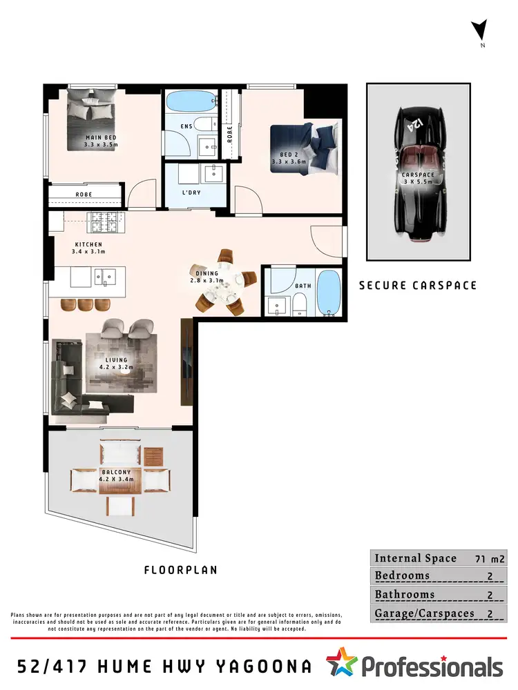 Floorplan of Homely unit listing, 52/417-423 Hume Highway, Yagoona NSW 2199