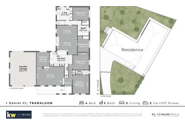 Floorplan of Homely house listing, 1 Daniel Court, Traralgon VIC 3844