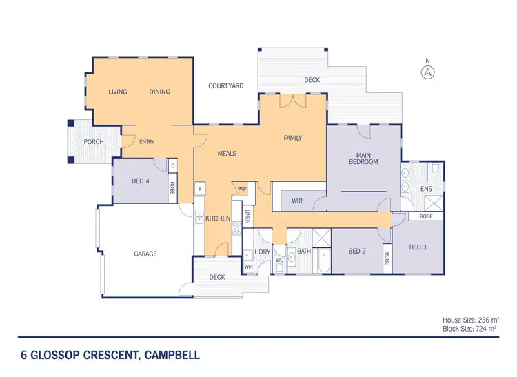 Floorplan of Homely house listing, 6 Glossop Crescent, Campbell ACT 2612