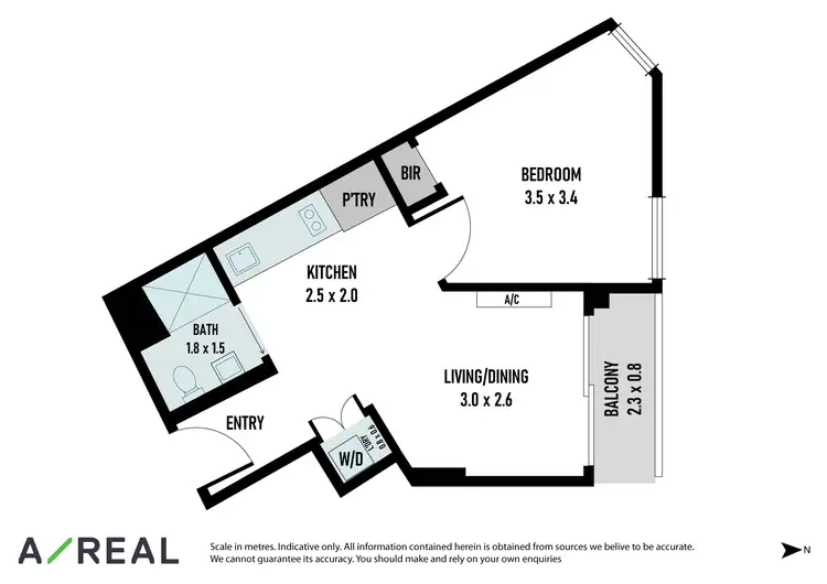 Floorplan of Homely apartment listing, 302/263 Franklin Street, Melbourne VIC 3000
