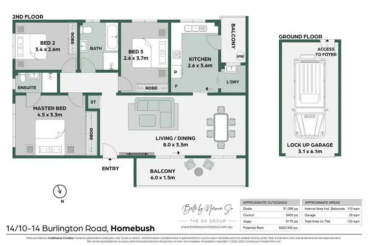 Floorplan of Homely apartment listing, 14/10-14 Burlington Road, Homebush NSW 2140
