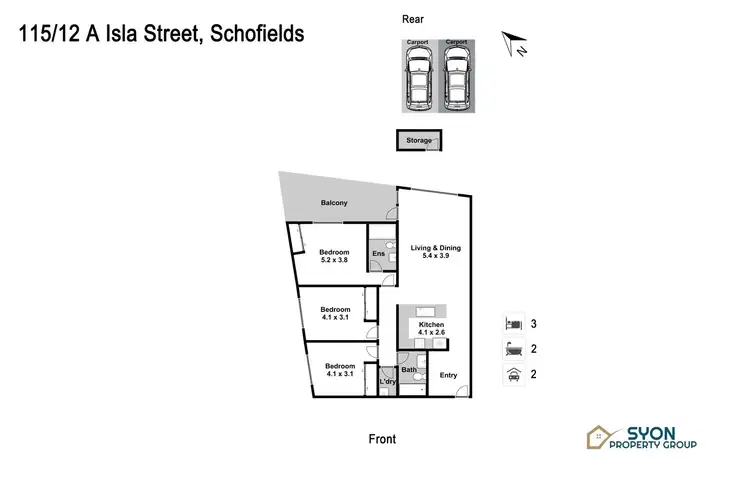 Floorplan of Homely apartment listing, 115/12A Isla Street, Schofields NSW 2762