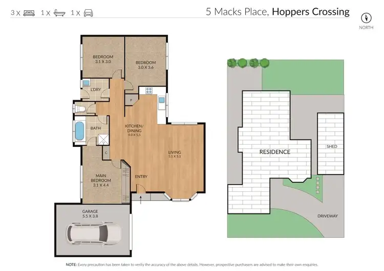 Floorplan of Homely house listing, 5 Macks Place, Hoppers Crossing VIC 3029