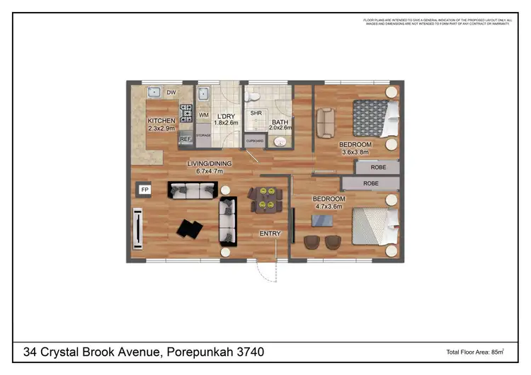 Floorplan of Homely house listing, 34 Crystal Brook Avenue, Porepunkah VIC 3740
