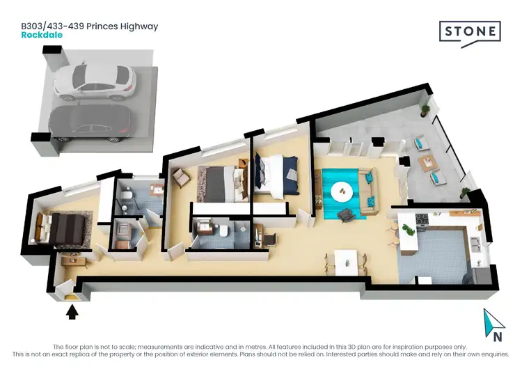 Floorplan of Homely apartment listing, B303/433-439 Princes Highway, Rockdale NSW 2216