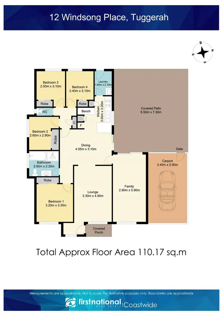 Floorplan of Homely house listing, 12 Windsong Place, Tuggerah NSW 2259