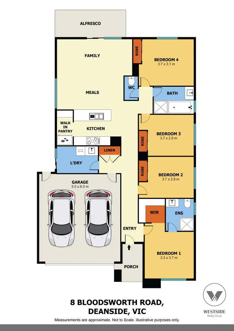 Floorplan of Homely house listing, 8 Bloodsworth Road, Deanside VIC 3336