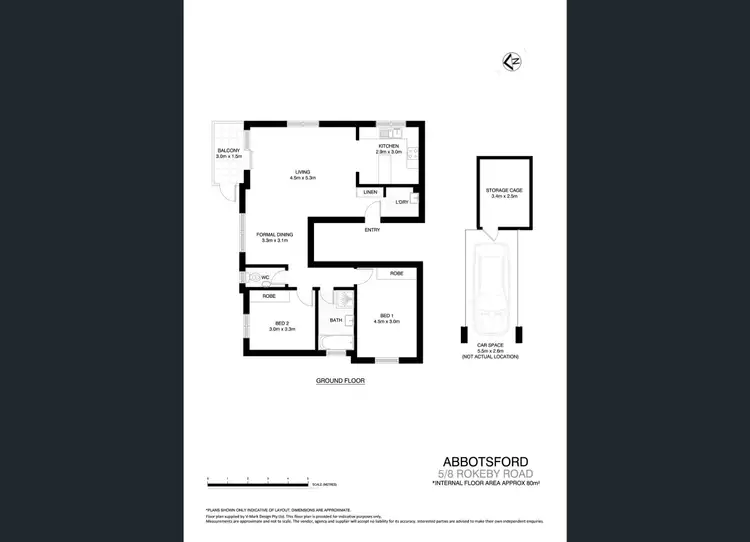 Floorplan of Homely unit listing, 5/8 Rokeby Road, Abbotsford NSW 2046