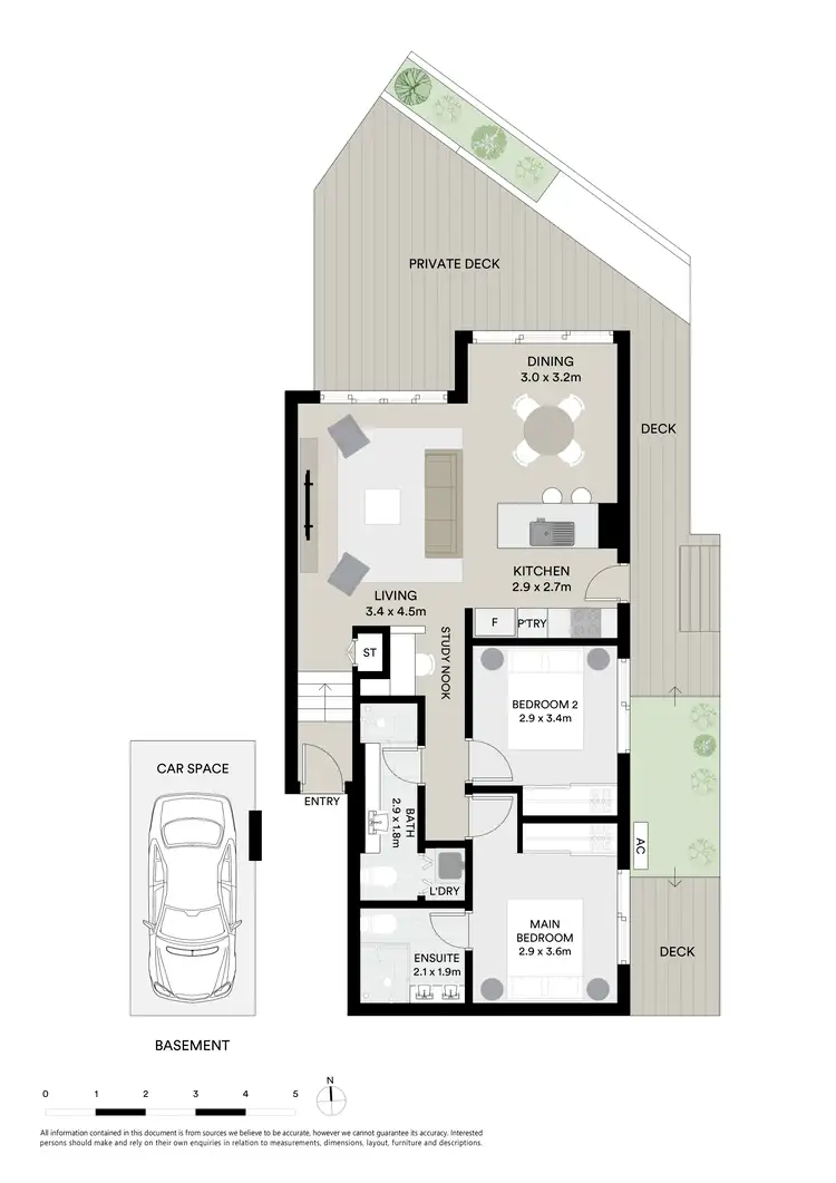 Floorplan of Homely unit listing, 2/29 Central Avenue, Indooroopilly QLD 4068