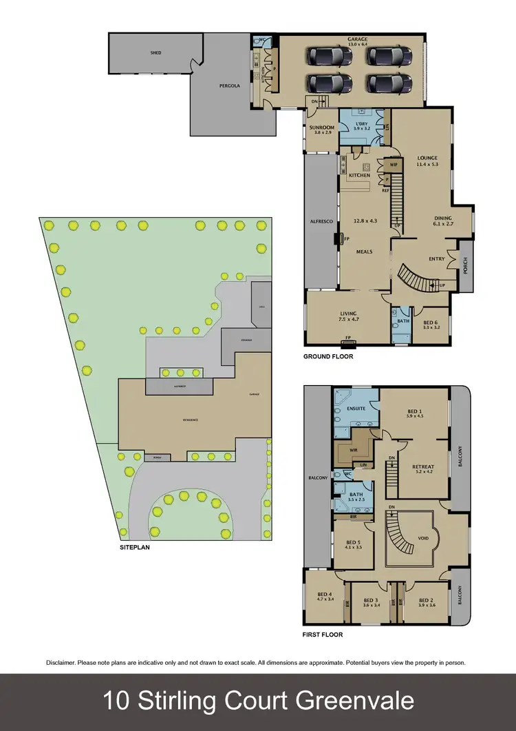 Floorplan of Homely house listing, 10 Stirling Close, Greenvale VIC 3059
