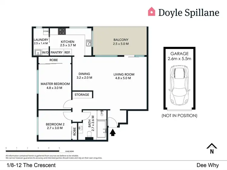 Floorplan of Homely apartment listing, 1/8-12 The Crescent, Dee Why NSW 2099