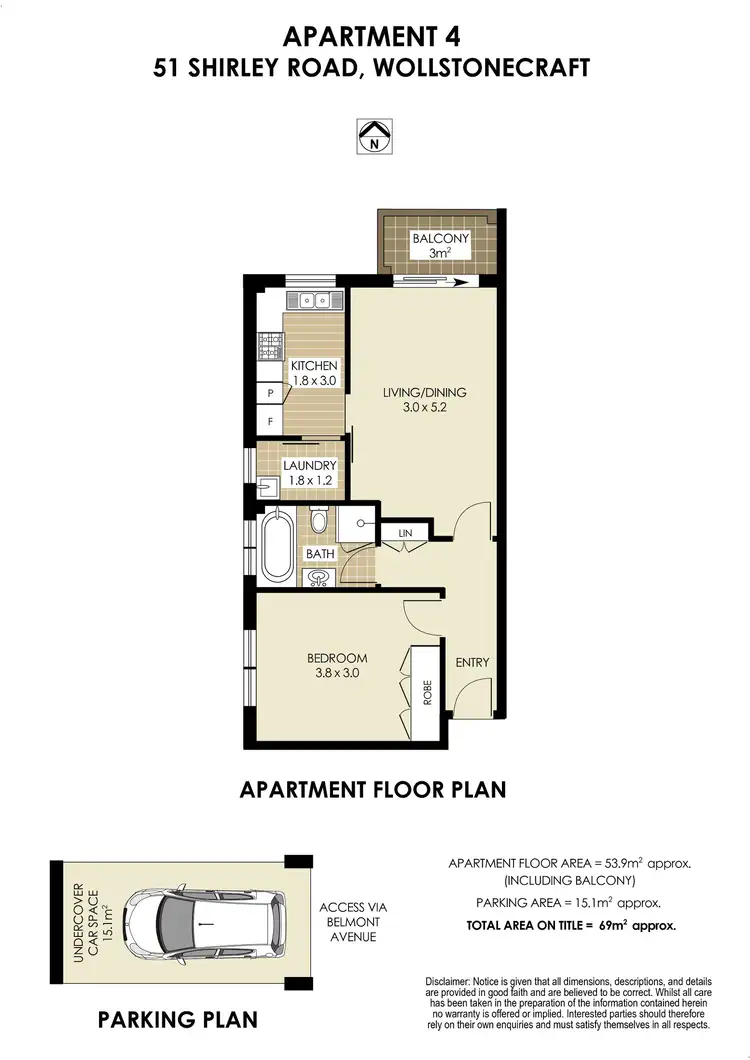 Floorplan of Homely apartment listing, 4/51 Shirley Road, Wollstonecraft NSW 2065