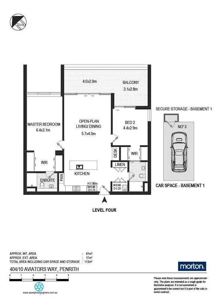 Floorplan of Homely apartment listing, 404/10 Aviators Way, Penrith NSW 2750
