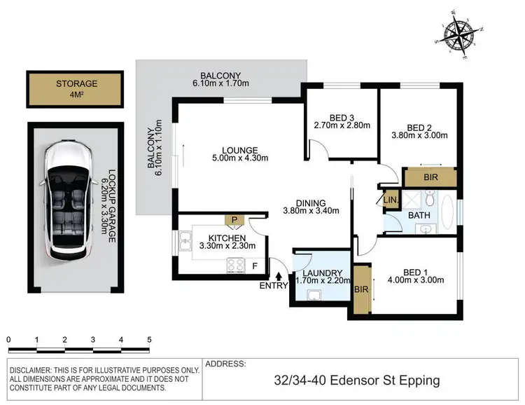 Floorplan of Homely unit listing, 32/34-40 Edensor Street, Epping NSW 2121