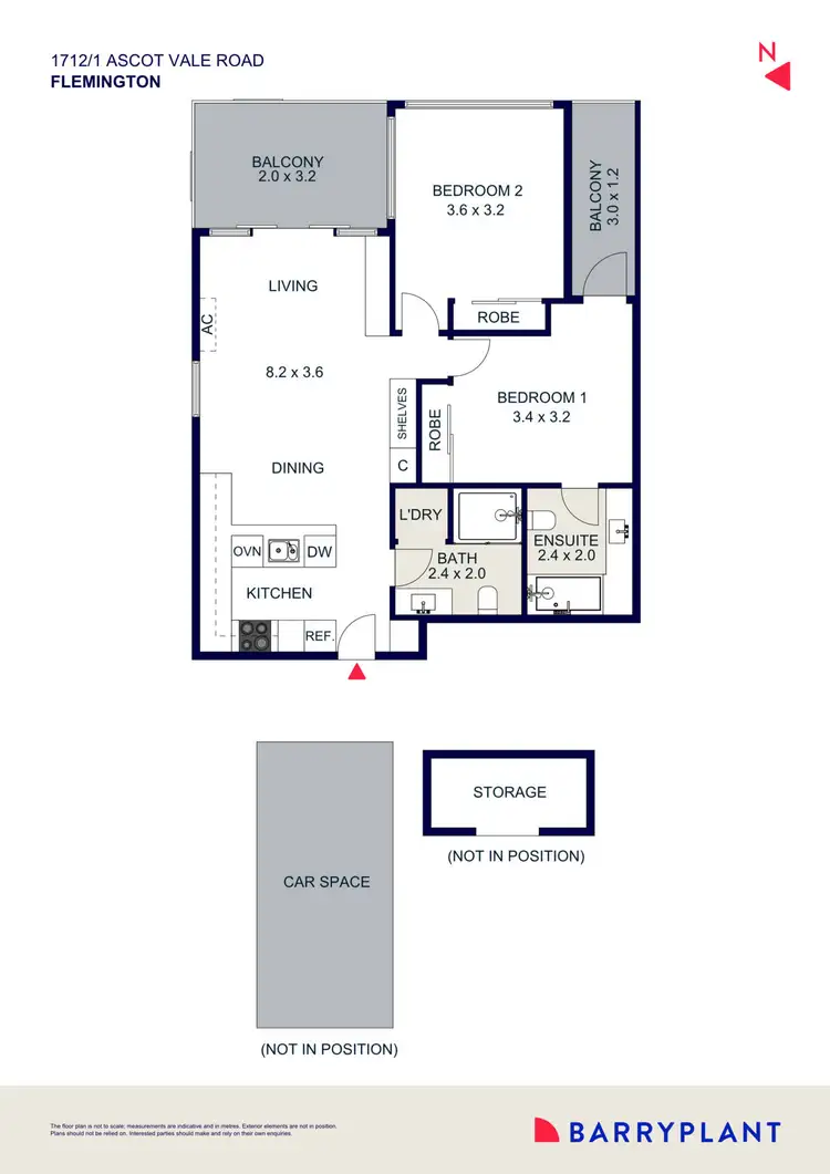 Floorplan of Homely apartment listing, 1712/1 Ascot Vale Road, Flemington VIC 3031