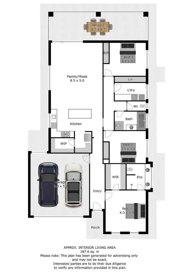 Floorplan of Homely house listing, 60 Ledbury Circuit, Wodonga VIC 3690