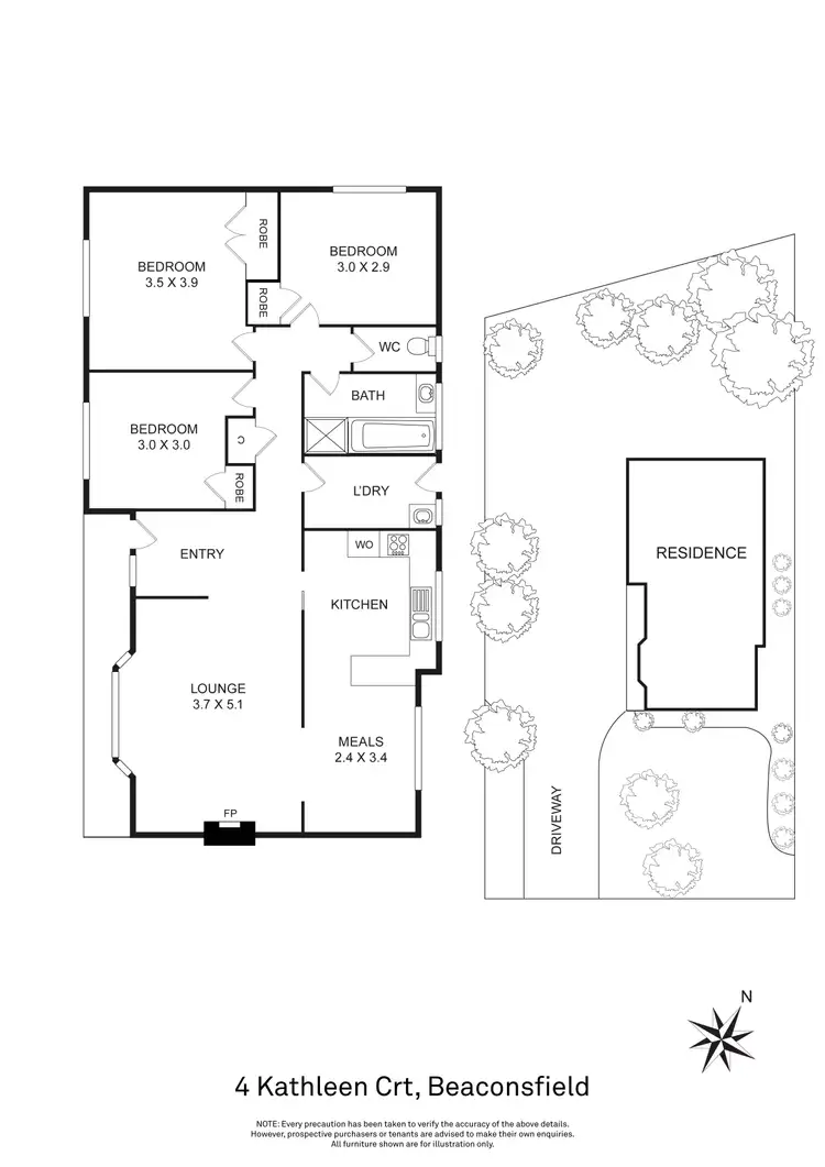 Floorplan of Homely house listing, 4 Kathleen Court, Beaconsfield VIC 3807