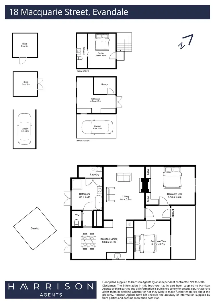 Floorplan of Homely house listing, 18 Macquarie Street, Evandale TAS 7212