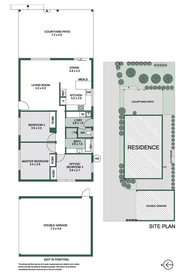 Floorplan of Homely townhouse listing, 1/77 Hayes Avenue, Rosebud VIC 3939