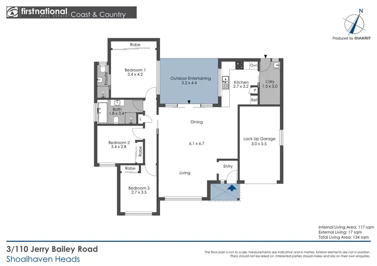 Floorplan of Homely villa listing, 3/110 Jerry Bailey Road, Shoalhaven Heads NSW 2535