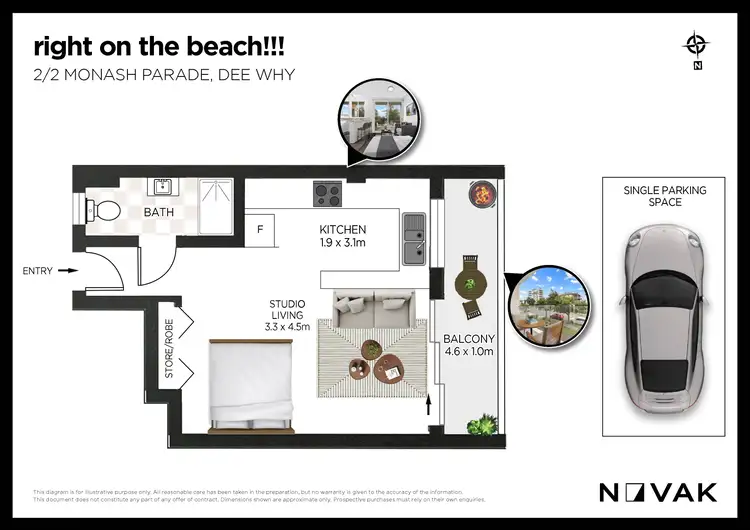 Floorplan of Homely apartment listing, 2/2 Monash Parade, Dee Why NSW 2099