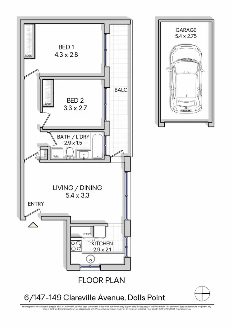 Floorplan of Homely apartment listing, 6/147 Clareville Avenue, Sandringham NSW 2219