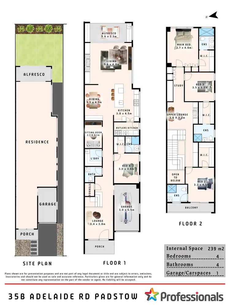 Floorplan of Homely semi-detached listing, 35B Adelaide Road, Padstow NSW 2211