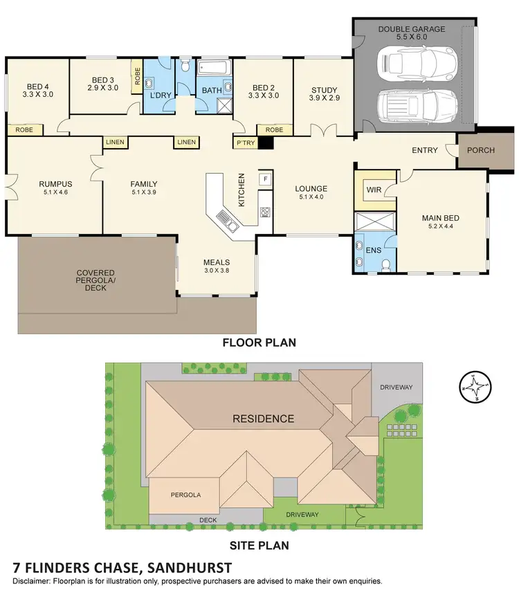 Floorplan of Homely house listing, 7 Flinders Chase, Sandhurst VIC 3977