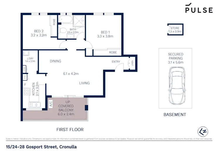 Floorplan of Homely apartment listing, 15/24 Gosport Street, Cronulla NSW 2230