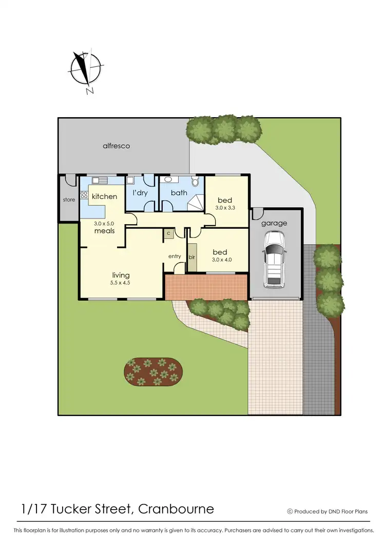 Floorplan of Homely unit listing, 1/17 Tucker Street, Cranbourne VIC 3977