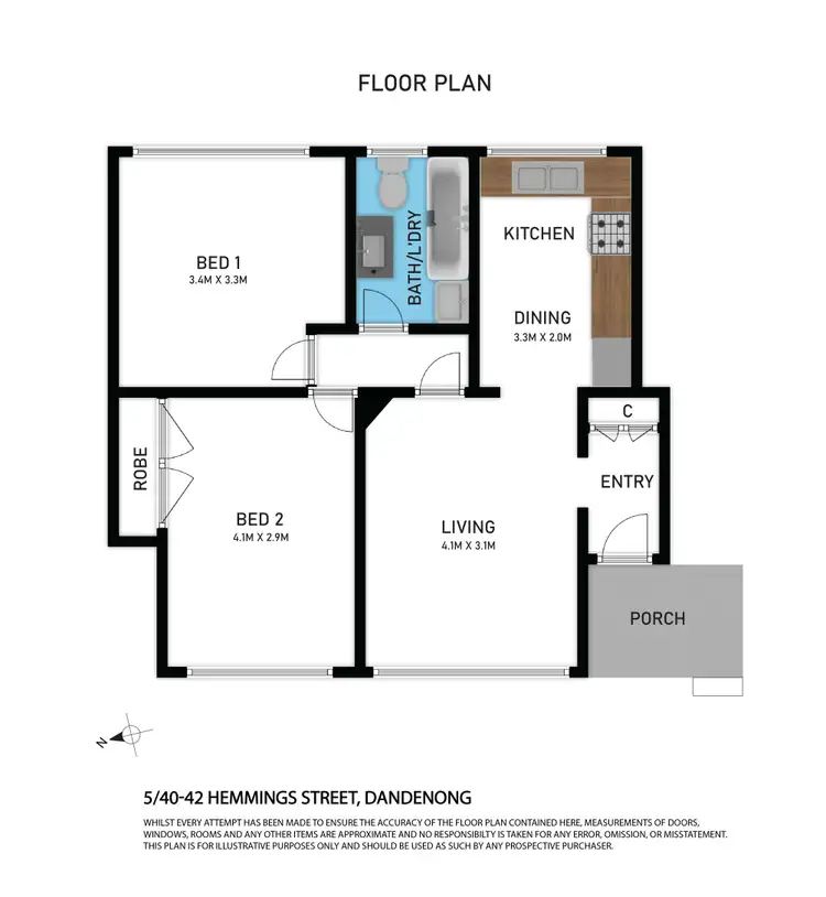 Floorplan of Homely unit listing, 5/40-42 Hemmings Street, Dandenong VIC 3175