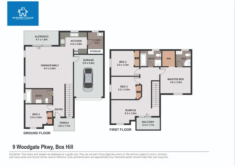 Floorplan of Homely house listing, 9 Woodgate Parkway, Box Hill NSW 2765