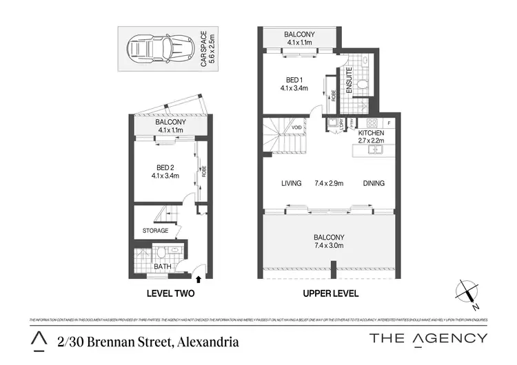 Floorplan of Homely apartment listing, 2/30 Brennan Street, Alexandria NSW 2015