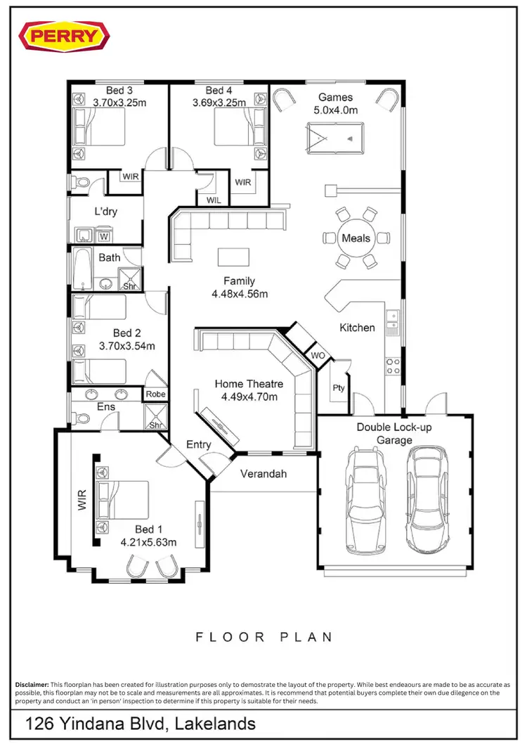Floorplan of Homely house listing, 126 Yindana Boulevard, Lakelands WA 6180