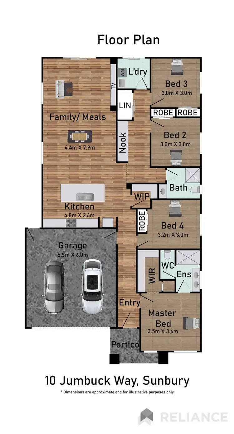 Floorplan of Homely house listing, 10 Jumbuck Way, Sunbury VIC 3429