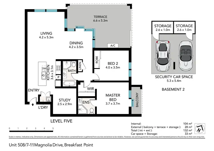Floorplan of Homely apartment listing, 508/7-11 Magnolia Drive, Breakfast Point NSW 2137