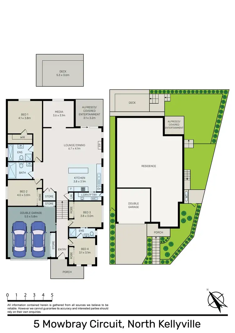 Floorplan of Homely house listing, 5 Mowbray Circuit, North Kellyville NSW 2155