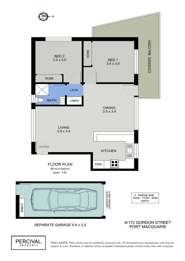 Floorplan of Homely unit listing, 6/172 Gordon Street, Port Macquarie NSW 2444