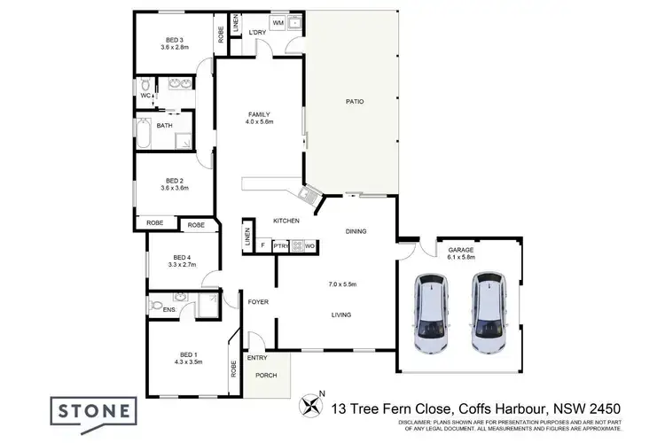 Floorplan of Homely house listing, 13 Tree Fern Close, Coffs Harbour NSW 2450