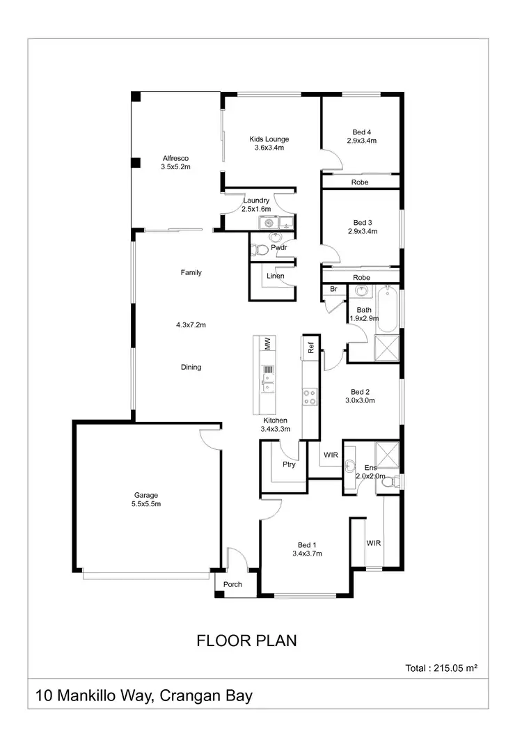 Floorplan of Homely house listing, 10 Mankillo Way, Crangan Bay NSW 2259