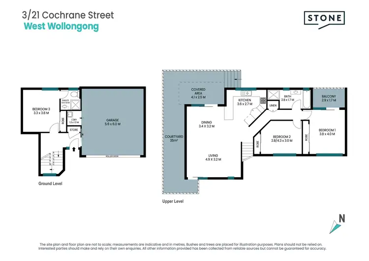 Floorplan of Homely townhouse listing, 3/21 Cochrane Street, West Wollongong NSW 2500