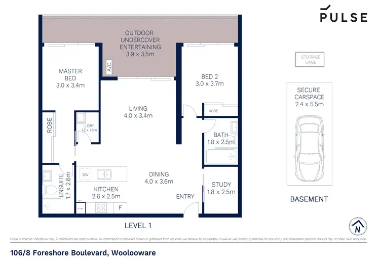 Floorplan of Homely apartment listing, 106/8 Foreshore Boulevard, Woolooware NSW 2230
