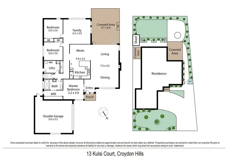 Floorplan of Homely house listing, 13 Kulsi Court, Croydon Hills VIC 3136