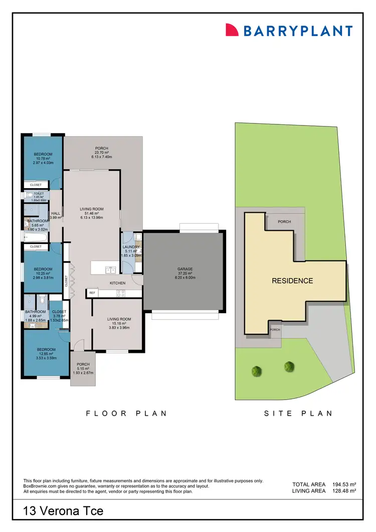 Floorplan of Homely house listing, 13 Verona Terrace, Irymple VIC 3498